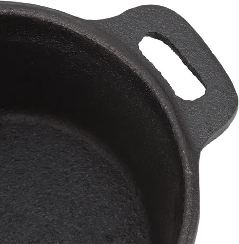 Miniatura 7 de Olla redonda de hierro fundido, olla de horno holandés con tapa, olla de hierro fundido grueso para horno eléctrico de gas y barbacoa (#1)