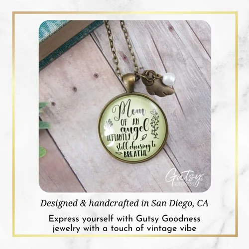 Miniatura 34 de Gutsy Goodness Miscarriage Necklace Comforting Sentimental Handmade Jewelry For Mom - Pendant, Message Card, Keepsake Gift Box