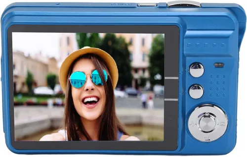 Miniatura 13 de Cámara digital, cámaras 4K para fotografía, cámara compacta con zoom digital 8X, pantalla grande 2.7, cámara de vlogging 4K para fotografía de Rosado
