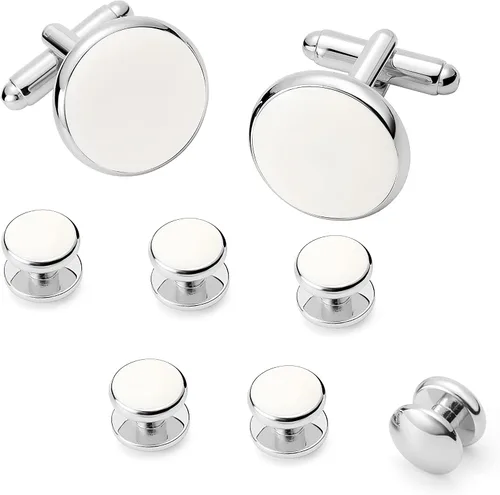 Miniatura 18 de Zealmer gemelos de acero inoxidable 316L para hombres, negocios, bodas, 1 par