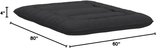 Miniatura 2 de MAXYOYO Colchón de piso japonés, colchón tipo futón, colchón de tatami grueso de 4" de grosor, colchoneta plegable y enrollable, colchón para niños