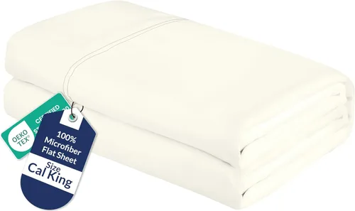 Miniatura 66 de Royale Linens Sábana Plana King – Sábanas Planas de Microfibra Cepillada Ultra Suave 1800 Solamente – Sin Arrugas y Resistente a las Manchas – Gris