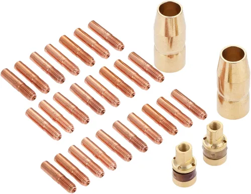 Kit de accesorios para pistola de soldadura MIG de 0.030 pulgadas, difusores de boquilla para Miller Millermatic M-10/15 Hobart H-9/10: 25 puntas de