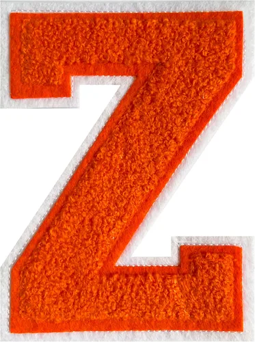 Miniatura 10 de Parche de letras de felpilla naranja de 4.5 pulgadas, alfabeto universitario para planchar y coser para chaquetas, sudaderas, camisetas, jeans