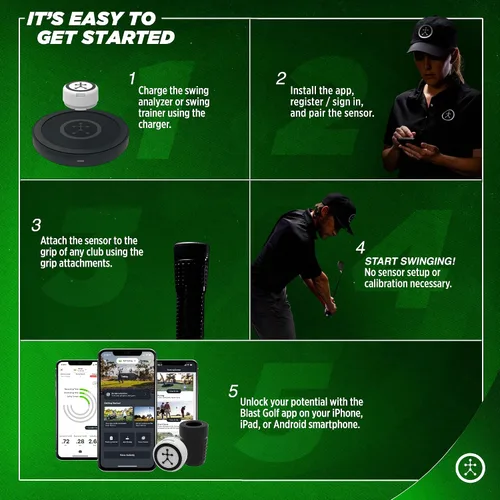 Miniatura 4 de Blast analizador de golpes de golf, diseñado por profesionales de golf