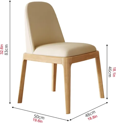 Miniatura 2 de Juego de 2/4 sillas de comedor, sillas de comedor de madera, silla tapizada para sala de estar, silla de vestíbulo sin brazos con respaldo curvo