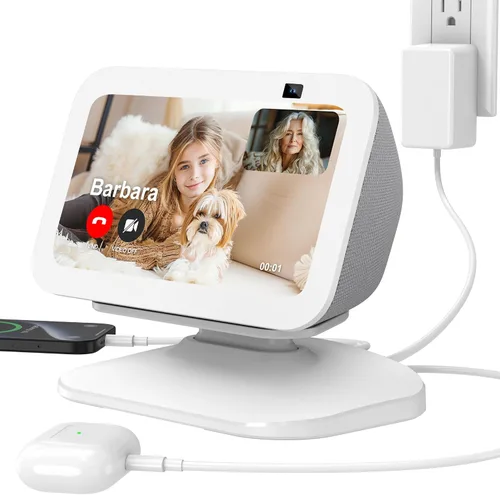 Miniatura 7 de PlusAcc Soporte para Show 5 (3ª generación) - Soporte de mesa ajustable con 2 puertos de carga (USB-C y USB-A), base magnética inclinable
