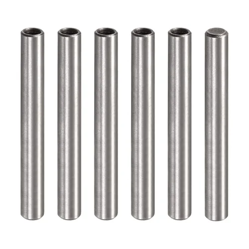 Miniatura 6 de uxcell Pasador de rosca interna M5 6 unids 0.315x3.937 in biselado plano acero al carbono cilíndrico pin cama estantería dispositivos metálicos