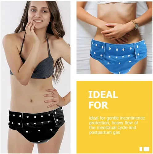 Miniatura 9 de 2 pañales de tela para adultos, lavables, ajustables, reutilizables, para adultos mayores, protección contra la incontinencia, ropa