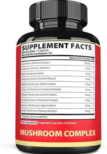 Miniatura 7 de Satoomi Complejo de suplementos de hongos 10 en 1 - Melena de león, Cordyceps, Reishi, Chaga - Suplementos cerebrales para la memoria