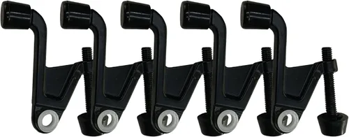 Miniatura 17 de Design House Design House 189118 - Protector de pared con bisagra de núcleo hueco con punta de goma, topes de puerta ajustables color negro mate