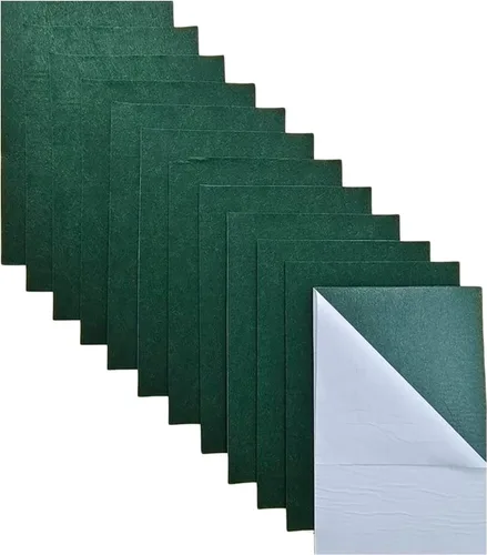 Miniatura 16 de Jtnohx Hojas de fieltro autoadhesivas, 11 piezas de fieltro adhesivo rígido, cuadrado de tela de 8 x 12 pulgadas con respaldo adhesivo para Marrón