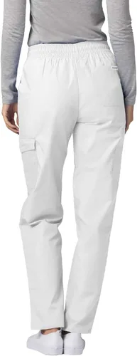 Miniatura 5 de Adar - Conjunto de uniforme médico universal para mujer con parte superior frontal y pantalones con múltiples bolsillos