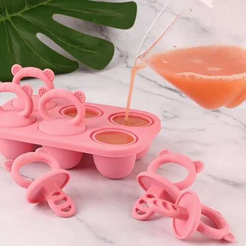 Miniatura 2 de Moldes de paletas para niños pequeños, recipientes de almacenamiento de alimentos para bebés, adecuados para puré de frutas frescas congeladas y Gris