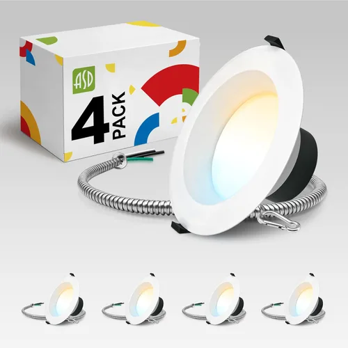 Miniatura 14 de ASD Downlight LED comercial sin lata de 4 pulgadas, iluminación ajustable de potencia de 7/10/13W, lámpara de techo empotrable redonda regulable, 5