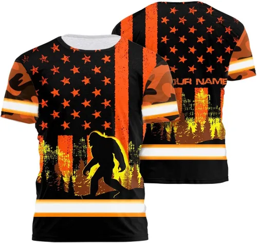 Miniatura 22 de Camiseta de alta visibilidad con bandera de EE. UU., con nombre personalizado, ropa de trabajo de seguridad reflectante, caminantes Calavera
