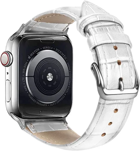 Miniatura 10 de Compatible con correas de Apple Watch de 1.929 in, 1.811 in, 1.772 in, 1.732 in, 1.654 in, 1.614 in, 1.575 in, 1.496 in, correa de repuesto de piel