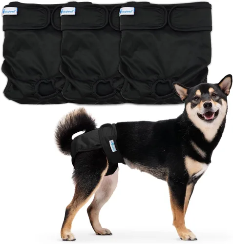 Miniatura 7 de Paw Inspired Pañales lavables y reutilizables para perras, pañales de tela para perros, incontinencia para perros (surtido (forro blanco), L