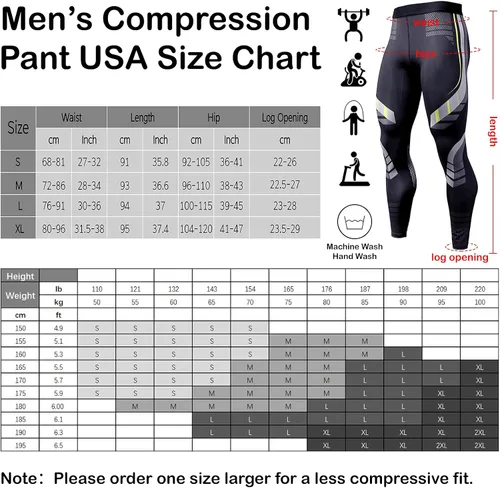 Miniatura 7 de OEBLD Pantalones de compresión para hombre con bloqueo UV, mallas para correr, paquete de 1 o 2 leggings para gimnasio y yoga para entrenamiento