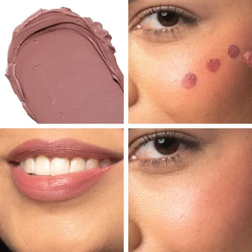 Miniatura 4 de Palladio Rubor líquido para mejillas y labios 2 en 1, fórmula de crema sin peso, pigmentado a prueba de manchas, de aspecto natural, acabado húmedo