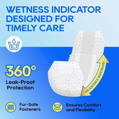 Miniatura 10 de HONEY CARE All-Absorb A27 - Envoltura para perro macho, 50 unidades, extra pequeña