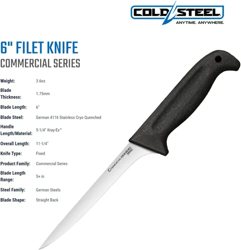 Miniatura 5 de Cold Steel Cuchillo de filete de 6" serie comercial