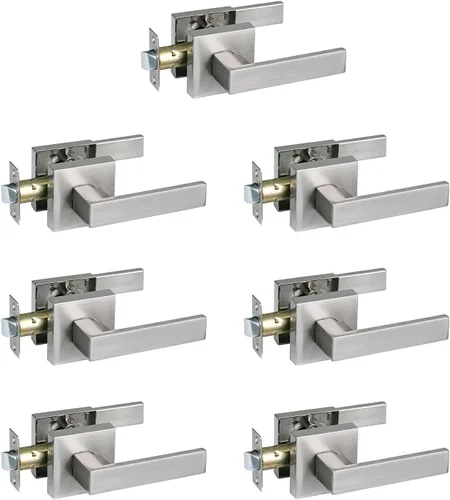 Miniatura 30 de NEWBANG Manija de palanca de puerta sólida con acabado negro mate