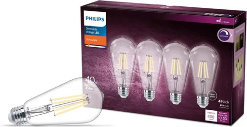 Miniatura 12 de PHILIPS LED 60W A19 Paquete de 8 bombillas de luz diurna ultra definición (5000 K) 800 lúmenes (8 W = 60 W) regulables sin parpadeo Ámbar (2000k)