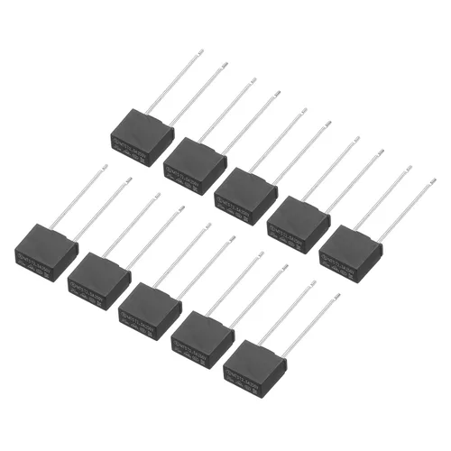 Miniatura 9 de uxcell 10pcs DIP montado en miniatura cuadrado lento golpe micro fusible para piezas electrónicas PCB LCD reparación, 1.6A 250V, negro