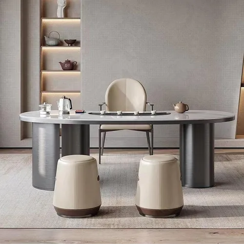 Miniatura 6 de Sillas de comedor sillas de comedor, cocina moderna y habitación, acento tapizado en piel sintética cojín asiento y patas de metal resistentes