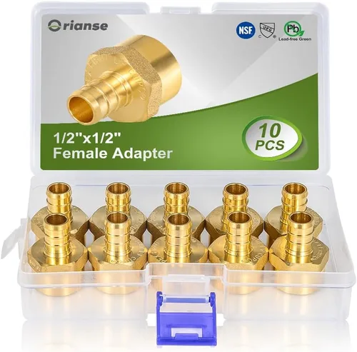 Miniatura 17 de Paquete de 2 adaptadores hembra Pex X 1 pulgada FIP de 1 pulgada, tubo Pex de 1 pulgada a rosca hembra NPT de 1 pulgada, puerto completo, sin plomo