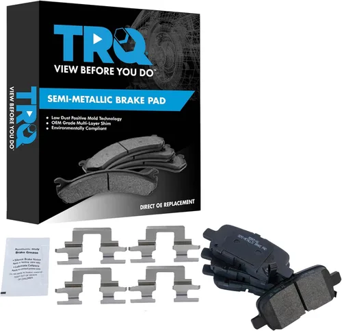 Miniatura 202 de TRQ Pastillas de freno delanteras semi metálicas compatibles con Ford Expedition 2018-2021 F-150 2018-2020 Lincoln Navigator 2018-2022