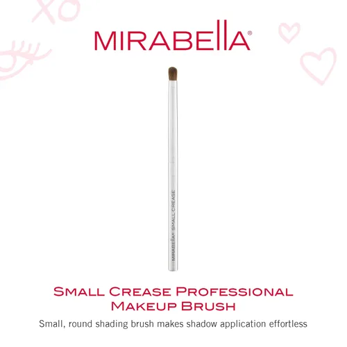 Miniatura 2 de Mirabella Brocha para sombra de ojos con pliegues pequeños, colección de brochas de maquillaje profesional premium, cepillo de cerdas sintéticas sin