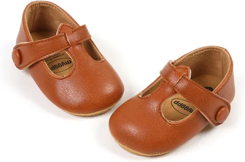 Miniatura 3 de COSANKIM Zapatos Mary Jane para bebé y niña, suela suave, con lazo, princesa, boda, antideslizantes, para bebé, para primera caminata, zapatos