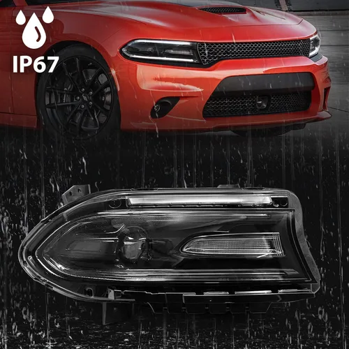 Miniatura 5 de Conjunto de faros delanteros FIONE Xenon/HID compatible con Dodge Charger 2015-2021 con luz diurna LED en el lado izquierdo del conductor LH