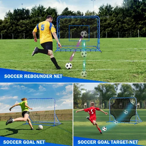 Miniatura 9 de Soccer Baseball Rebounder Net, Soccer Goal Net, Volleyball Softball Rebound Pitchback Net Quick-Switch Angle Training for Control, Passing Practice