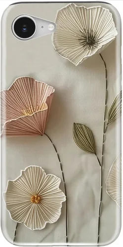 Miniatura 117 de Funda para iPhone 12 Mini, compatible con carga inalámbrica, protección de doble capa con elegante diseño de flores silvestres, silicona suave +