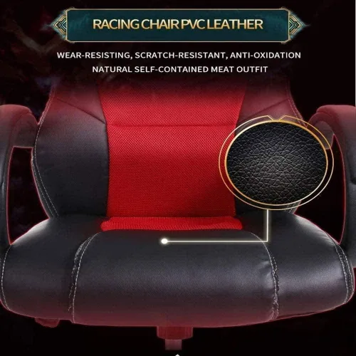 Miniatura 3 de Silla de juegos ergonómica de respaldo alto para computadora de escritorio de oficina con soporte lumbar (A)