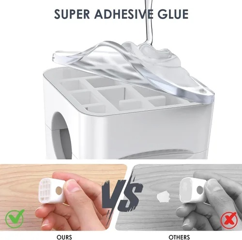 Miniatura 4 de Rangrak - Paquete de 6 clips magnéticos para cables, organizador de cables debajo del escritorio, organizador de cables adhesivo Rangrak