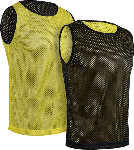 Miniatura 2 de Athllete Litemesh Pinnies - Paquete de 6 camisetas de malla en rojoazul, amarillo neón, azul, rojoamarillo neón, niños, jóvenes, adolescentes