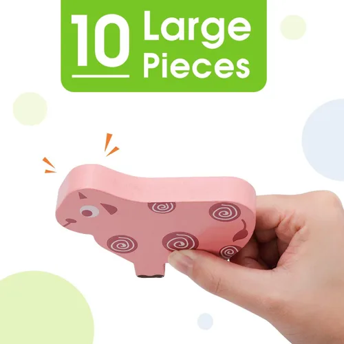 Miniatura 3 de Juguetes Montessori para niños y niñas de 2, 3 y 4 años, bloques apilables de animales de madera para niños pequeños de 1 a 3 años - Bloques