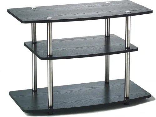 Soporte para TV de 3 niveles de Convenience Concepts, para pantalla plana de hasta 32 pulgadas u 80 libras, Madera aglomedara de 16 mm, Negro