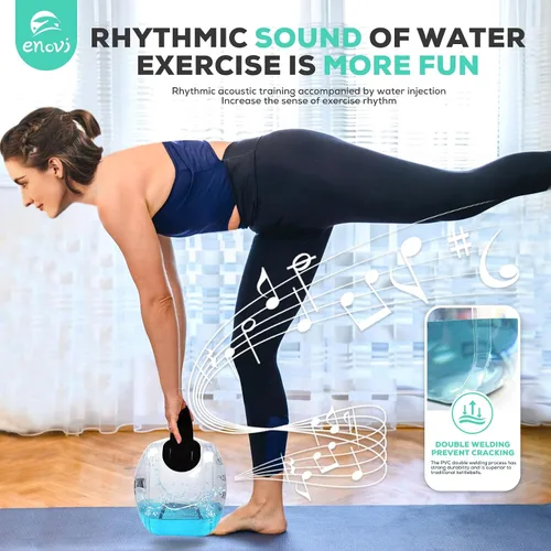 Miniatura 5 de EasyGo Pesas Rusas, Pesa Rusa Plegable Rellena de Agua, Pesa Rusa Ajustable