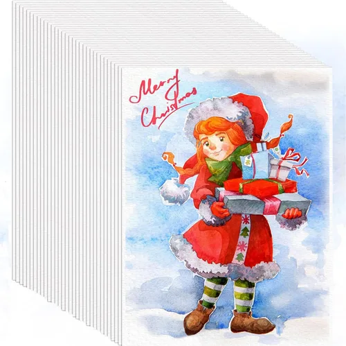 100 hojas de papel para acuarela, papel blanco de acuarela de 5"x7" a granel, papel de artista de 140 libras/300 g prensado en frío sin ácidos,