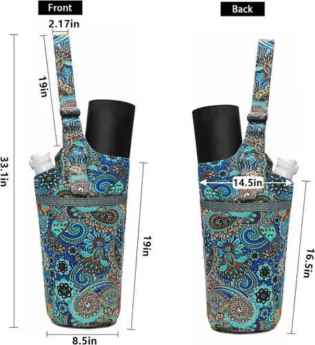 Miniatura 2 de IwIeIaIrI Bolsa para esterilla de yoga para mujeres con bolsillo grande y bolsillo con cierre, accesorios para regalos de yoga con correa de hombro