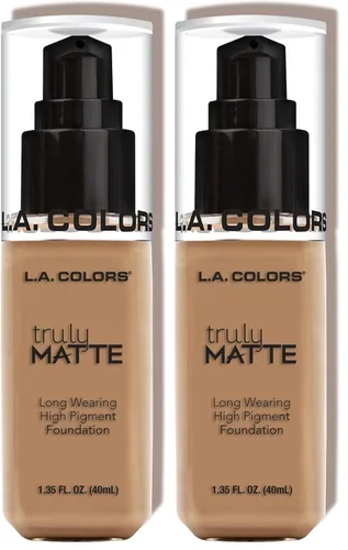Miniatura 15 de L.A. Colors Base Mate Verdadera, Bronceado Profundo CLM361 (Paquete de 2)