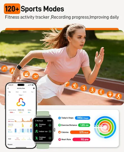 Miniatura 5 de Relojes inteligentes para mujeres y hombres, 2025 Smartwatch de 1.85" con Alexa, rastreador de fitness, reloj inteligente compatible con Android