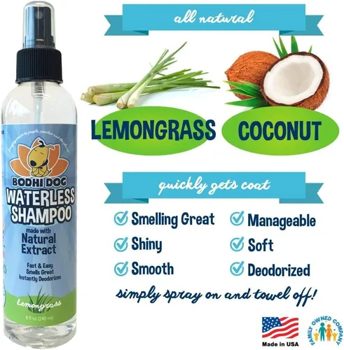 Miniatura 3 de Bodhi Dog Champú sin agua Champú seco natural para perros o gatos Neutraliza el olor de mascotas No requiere enjuague Fabricado