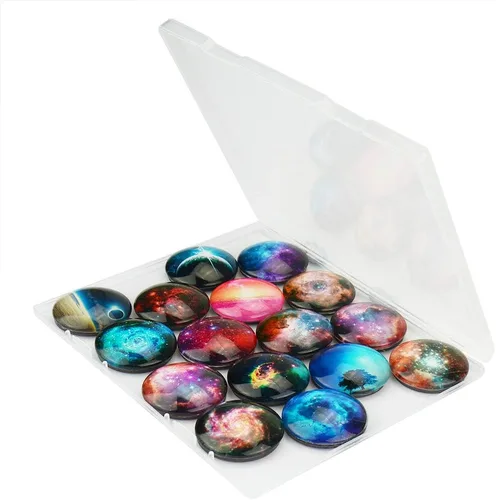 Miniatura 7 de Imanes para refrigerador con patrón de cielo estrellado, paquete de 16 imanes para nevera, gabinetes de oficina, pizarras blancas, fotos de 1.35