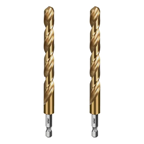 Miniatura 8 de Juego de brocas de cobalto SALI, paquete de 20 piezas de 5/64 pulgadas de acero de alta velocidad con vástago hexagonal brocas Jobber, para madera